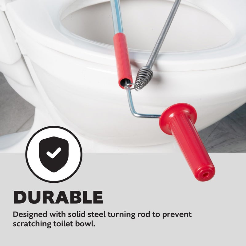 Plumb Craft 7730010 3' Light Duty Auger (Foot) Length for House Hold Toilets, Orange - Image 5